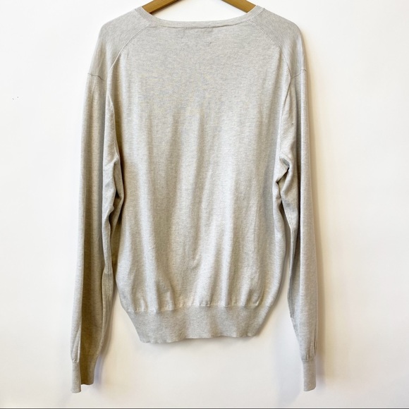 Polo Ralph Lauren Men's Pima Cotton V-Neck Gray Pullover Sweater Size Large - Picture 7 of 8